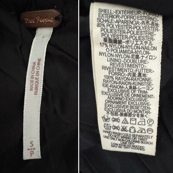 Free People black sequin jumpsuit size small S adjustable - Picture 8 of 9